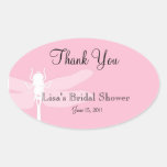 Pink Dragonfly Shower Thank You Sticker