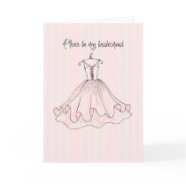 pink dress bridesmaid cards by tietheknot pink dress bridesmaid cards