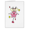 Pink Dress Fairy Angel Card