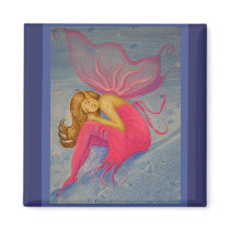 Pink dress fairy magnet by artworkbydarlene Pink dress fairy magnet