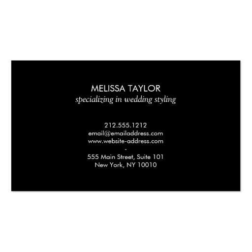 Pink Dress Sketch Fashion Stylist, Boutique Business Card Template (back side)