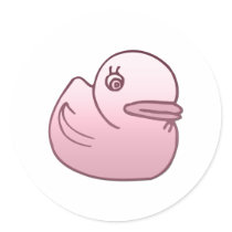 Pink duck stickers