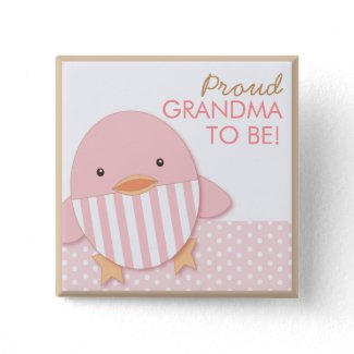 Pink Ducky Proud Grandma Pin button