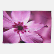 Pink Dwarf Phlox flower floral kitchen tea towel kitchen towels
