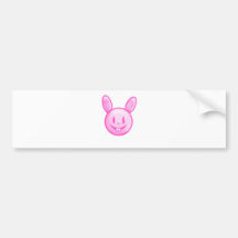 Pink Easter Bunny Bumper Stickers