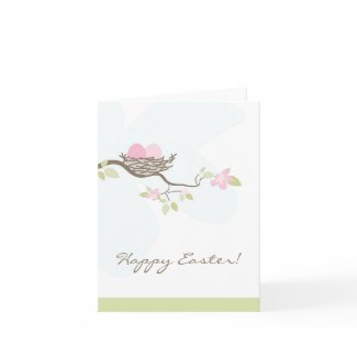 Pink Easter Card card