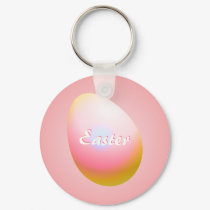Pink Easter Egg Keychain
