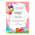 Pink Easter Sunday Birthday Party Invites invitations
