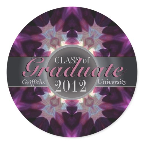 Pink Eclipse Star Award Graduation Gift Sticker sticker