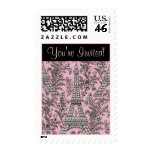 Pink Eiffel Tower Stamp