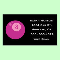 Pink Eightball Business Cards business cards