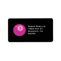 Pink Eightball Personalized Address Labels