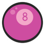 Pink Eightball Sticker