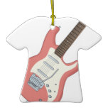 pink electric guitar ornaments