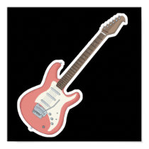 pink electric guitar posters by geekme pink electric guitar posters