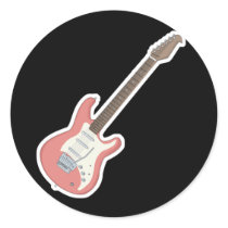 pink electric guitar stickers by geekme pink electric guitar stickers
