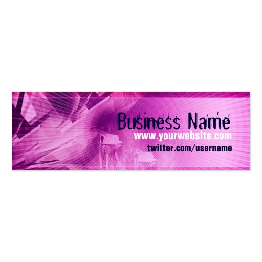 Pink Electro Scifi Profile Business Card (back side)