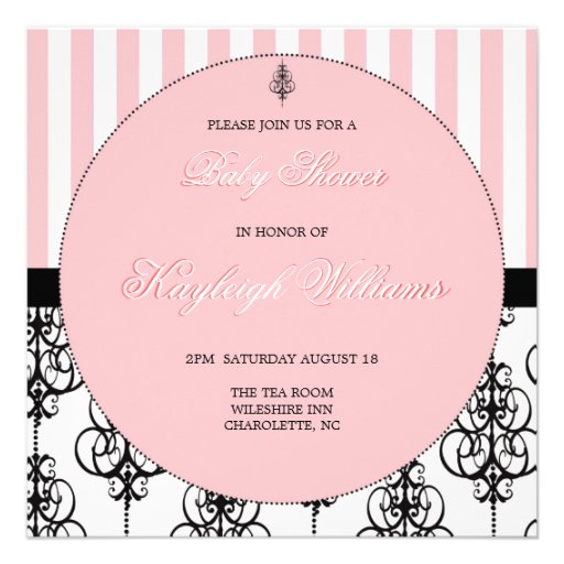 Pink Elegance Baby Shower Invitation