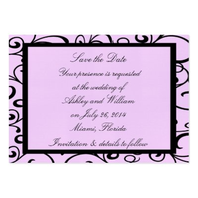 Pink Elegance Small Save The Date Wedding Cards Business Card by 