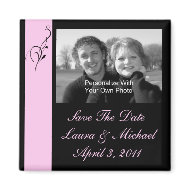 Pink Elegance Wedding Magnets magnet