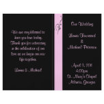 Pink Elegance Wedding Programs Full Color Flyer