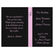 Pink Elegance Wedding Programs Full Color Flyer