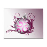 pink elegant Christmas Greeting PostCards postcards