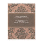 Pink Elegant Damask reception card invitations