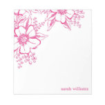 Pink Elegant Letterpress Style Florals