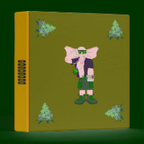 Pink Elephant Army Binder binders