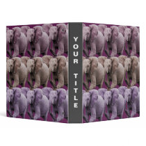 Pink Elephant 3 Ring Binders