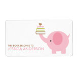 Pink Elephant Bookplates Labels