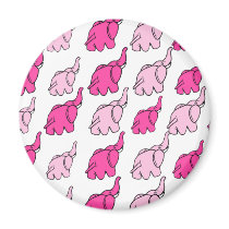 Pink Elephant Refrigerator Magnets