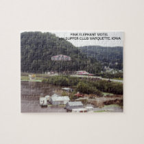 PINK ELEPHANT MOTEL Iowa Picture Puzzle
