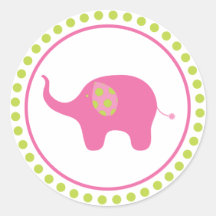 Pink Elephant Sticker