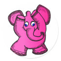 Pink Elephant Stickers