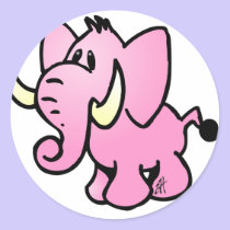 Pink Elephant stickers
