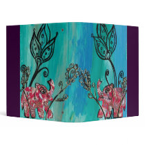 Pink Elephants Vinyl Binders
