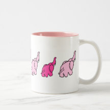 Pink Elephants Coffee Mug
