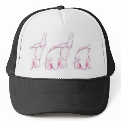 Pink Elephants On Parade Mesh Hats by psimawesome