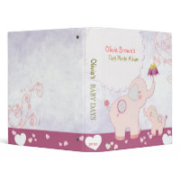 Baby  Photo Album on Pink Elephants  Umbrella Baby S First Photo Album By Daphne1024