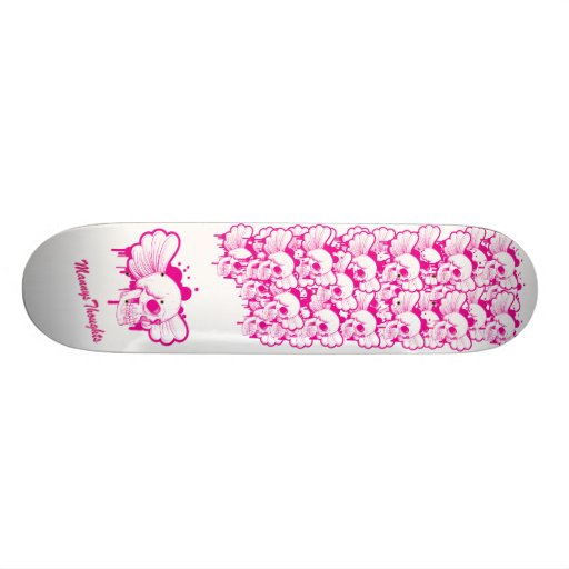 Pink Emo Leader of Skulls Girl Skateboards Zazzle