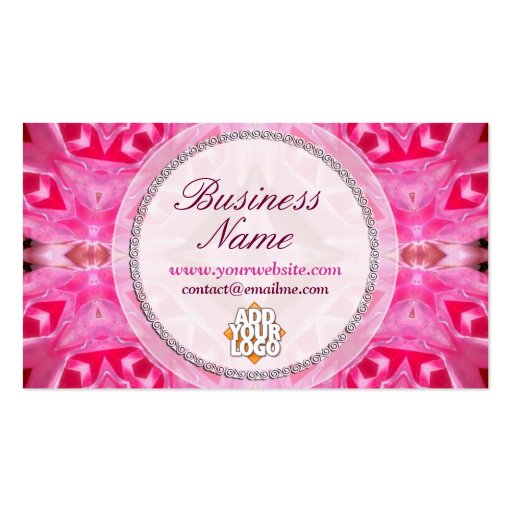 Pink Energy New Age Holistic Business Card (back side)