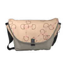 Pink Equestrian Horse Bits Commuter Bag