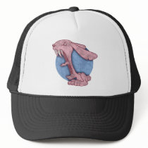 Pink Evil Bunny Trucker Hat
