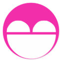 Pink Excited Emoticon Sticker