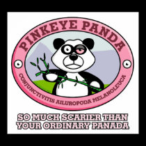 Pink Eye Panda Poster posters by wislander Pink Eye Panda Poster posters