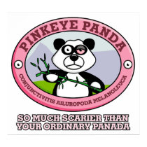 Pink Eye Panda Poster posters by wislander Pink Eye Panda Poster posters