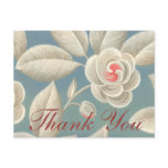Pink Eye Rose Vintage Wallpaper Postcard