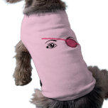 Pink Eyepatch Dog Tee Shirt